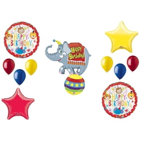 Circus Elephant Big Top Birthday Party Balloons Decorations Stars Tent Balloon