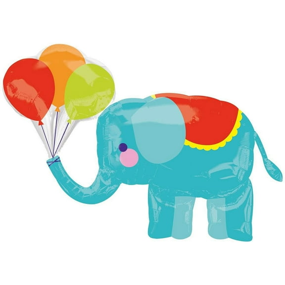 Circus Elephant Jumbo Foil Balloon