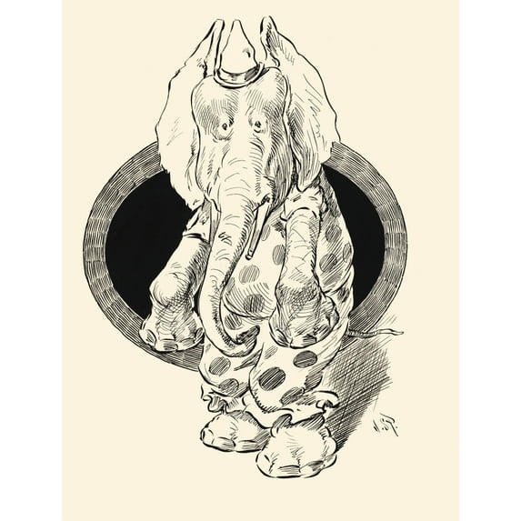 Circus Elephant Poster Print by John Samuel Pughe