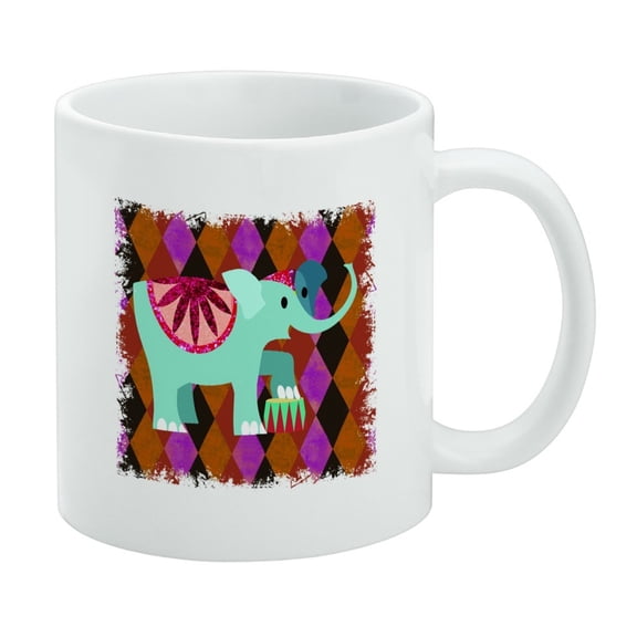 Circus Elephant White Mug
