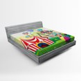 thumbnail image 1 of Circus Fitted Sheet, Illustration of a Clown Balancing Above an Inflatable Ball at the Carnival Print, Soft Decorative Fabric Bedding, Queen Size, Multicolor, by Ambesonne, 1 of 2