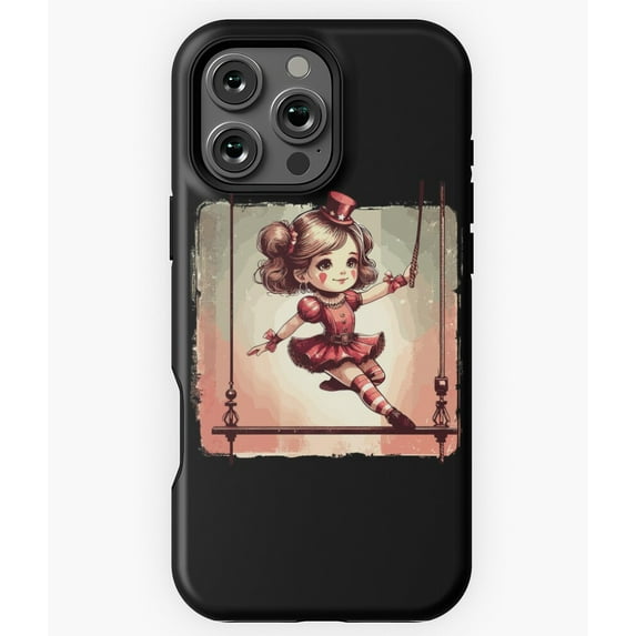Circus Girl on Flying Trapeze Phone Case for iPhone 16 15 14 13 12 11 Pro Max