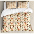 thumbnail image 1 of Circus King Size Duvet Cover Set, Colorful Retro Circus Figures as Bear Riding Tricycle Siamese Girls and Entertainer, Decorative 3 Piece Bedding Set with 2 Pillow Shams, Multicolor, by Ambesonne, 1 of 3