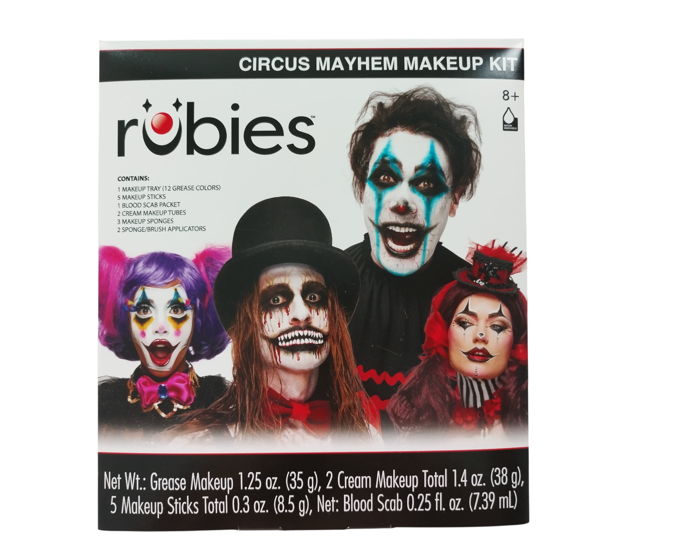 Circus Mayhem Make-up Kit, Halloween Make-up for Adults, by Rubies