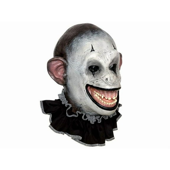 Circus Mime Crazy Ape Mask - Creepy Latex Overhead Halloween Costume