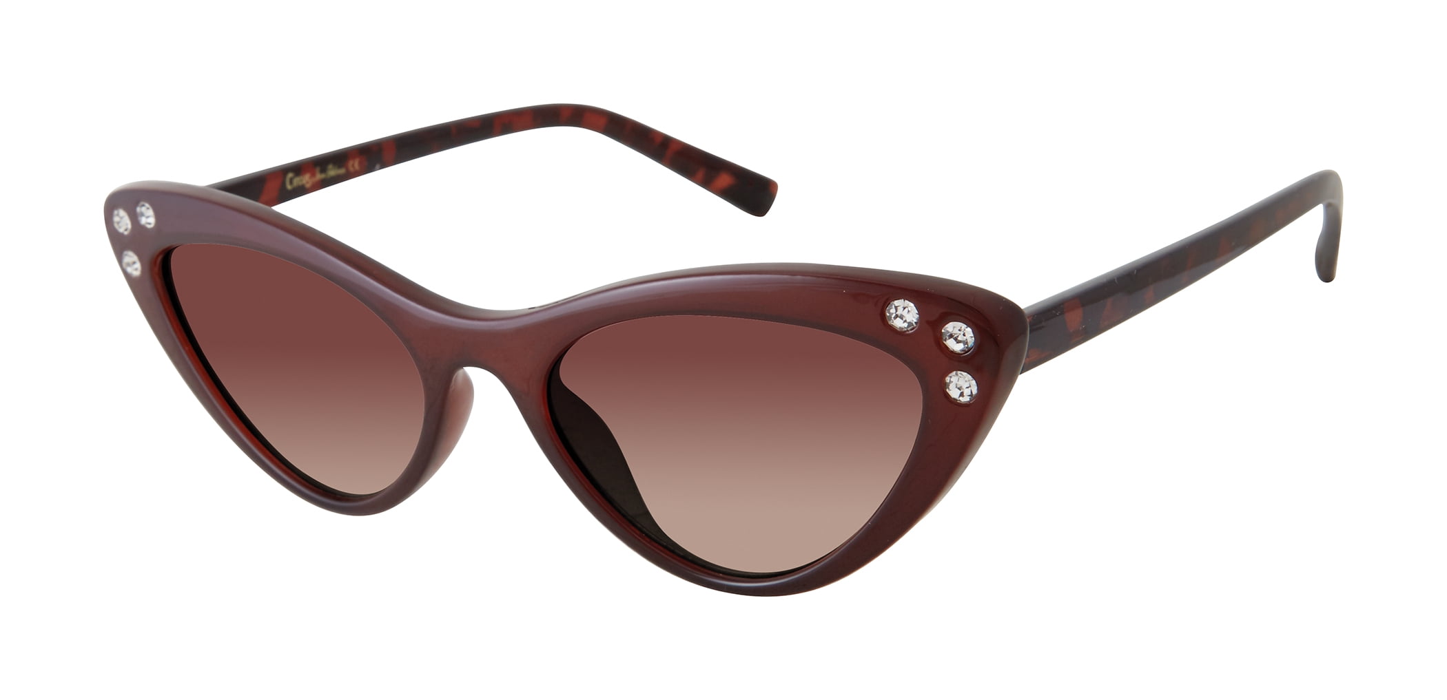 Circus NY by Sam Edelman Women CC486 Retro Glitz UV400 Protective Cat Eye Fashion Sunglasses, 55mm