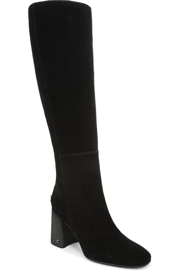 Women's Billie Knee High Boot Black Suede 12M