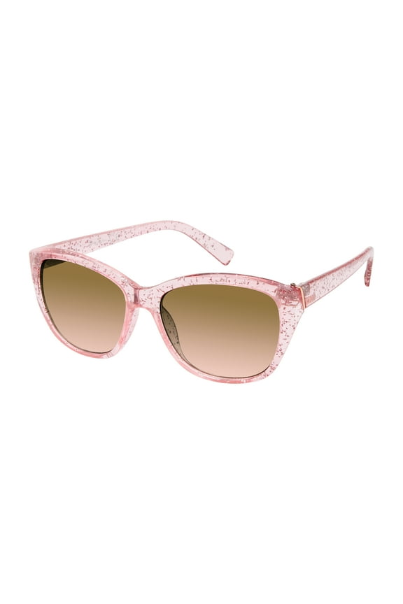 Women's CC484 Sparkle UV400 Protective Cat Eye Fashion Sunglasses, 65mm