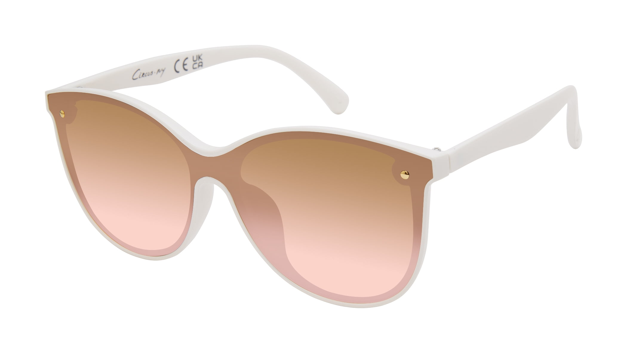 Circus NY by Sam Edelman Women's CC569 Shield UV400 Protective Cat Eye Fashion Sunglasses, 143mm