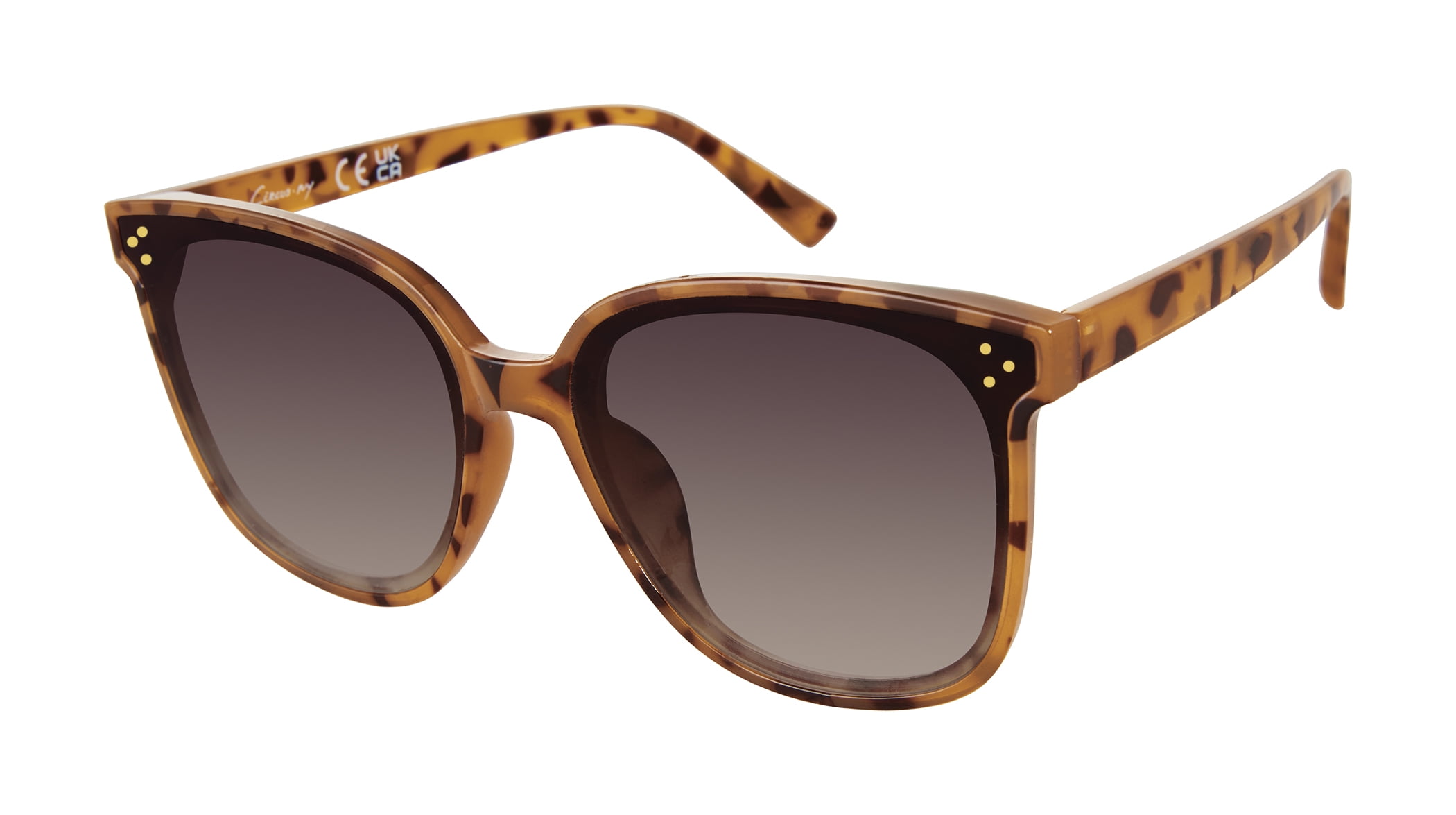 Circus NY by Sam Edelman Women's CC610 Reto Round UV400 Protective Cat Eye Fashion Sunglasses, 63mm