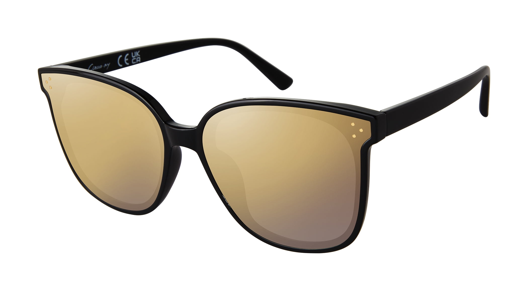 Circus NY by Sam Edelman Women's CC610 Reto Round UV400 Protective Cat Eye Fashion Sunglasses, 63mm