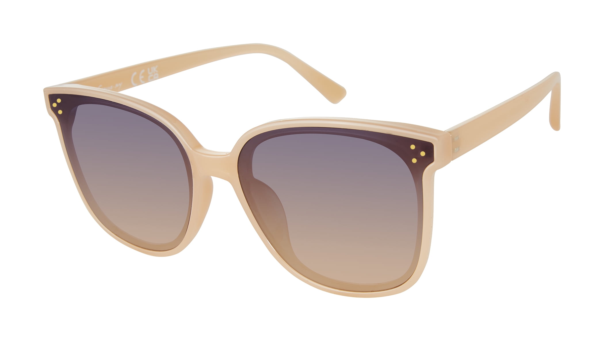 Circus NY by Sam Edelman Women's CC610 Reto Round UV400 Protective Cat Eye Fashion Sunglasses, 63mm