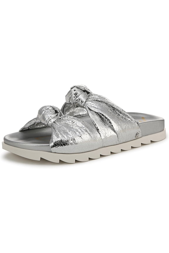 by Sam Edelman Women's Estelle Double Knotted Slide Sandal Soft Silver 9M