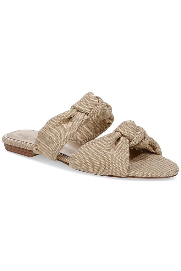 Women's Marissa Knotted Flat Slide Sandals Natural Sparkle 7M