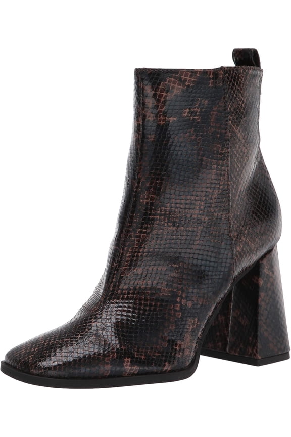 by Sam Edelman Women's Pascha Ankle Boot Coffee Snakeskin-Embossed 5.5M