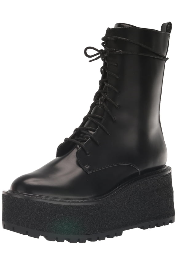 Circus NY by Sam Edelman Women's Slater Combat Boot, Black Box, 8