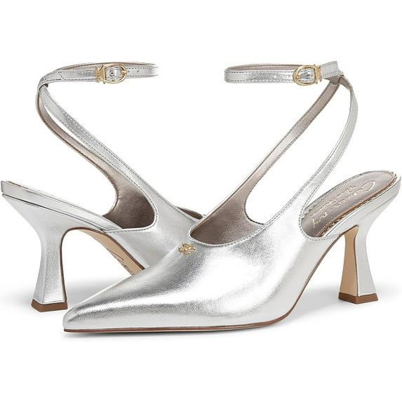 Circus NY by Sam Edelman Women's Tara Slingback Heel Soft Silver 6M