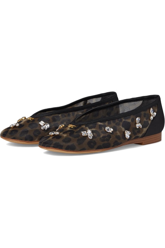Women's Tina Jewel Ballet Flat Black Natural Multi/Black 11M