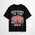 thumbnail image 1 of Circus Party Gift Clown Lion Fire Ring Acrobat Funny T-Shirt, 1 of 7