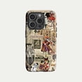 thumbnail image 1 of Circus Playful Clown Pattern Retro Carnival Aesthetic Phone Case colorful fun for iPhone 17 16 15 14 13 12 11 Pro Max, 1 of 2