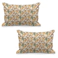 thumbnail image 1 of Circus Quilted Pillowcover Set of 2, Vintage Clown and the Wand Doing a Trick Doodle Style Design Funny Design, Standard Queen Size Pillow Cover for Bedroom, 36" x 20", Multicolor, by Ambesonne, 1 of 1