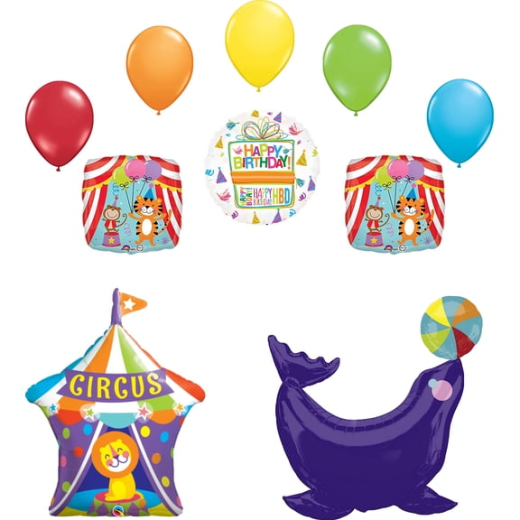 Circus Seal Birthday Party Supplies Decoration Balloon Kit