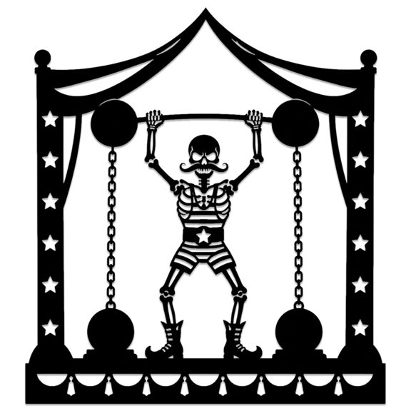 Circus Strongman Skeleton Metal Wall Art, Metal Signs, Metal Outdoor Decor, WallArt Decor, Vintage Funky Wall Sculpture, Funny Trendy Metal Hanging, Home Decor for Living Room Bar Office