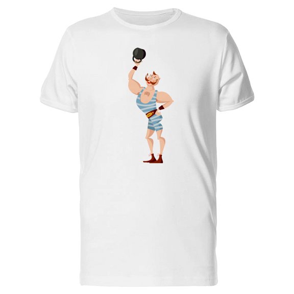 Circus Strongman With Lift T-Shirt Men -Image by Shutterstock, Male 4X-Large