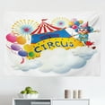thumbnail image 1 of Circus Tapestry, Circus Stripes Sunshines Through Cloudy Sky Traditional Performing Arts Theme, Fabric Wall Hanging Decor for Bedroom Living Room Dorm, 2 Sizes, Blue White Red, by Ambesonne, 1 of 1