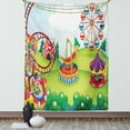 thumbnail image 1 of Circus Tapestry, Circus and Theme Park Design Carousel Amusement and Excitement Theme Trees Forest, Wall Hanging for Bedroom Living Room Dorm Decor, 60W X 80L Inches, Multicolor, by Ambesonne, 1 of 5