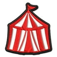 thumbnail image 1 of Circus Tent Applique Multi-Color Embroidered Hook & Loop Patch - 3 Inch Medium, 1 of 5