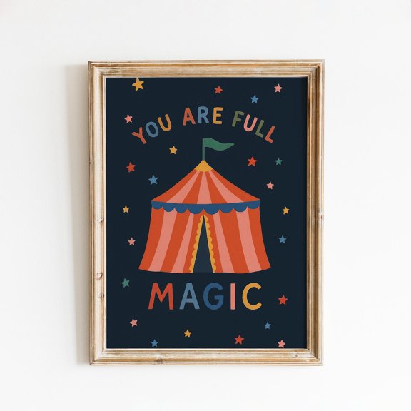 Circus Tent Magic Quote Wall Decor Unframed Paper Print