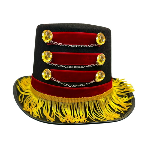 Circus Themed Magicians Hat Breathable Short Brimmed Stovepipe Hat Ideal For Cosplay Costumes