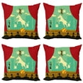 thumbnail image 1 of Ambesonne Circus Throw Pillow Cover 4 Pack, Horse Hound Show Stage, 24", Multicolor, 1 of 2