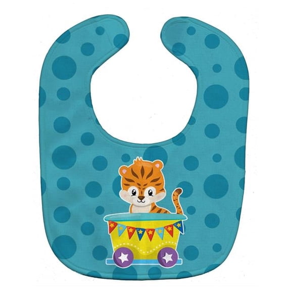 Circus Tiger Train Car Baby Bib