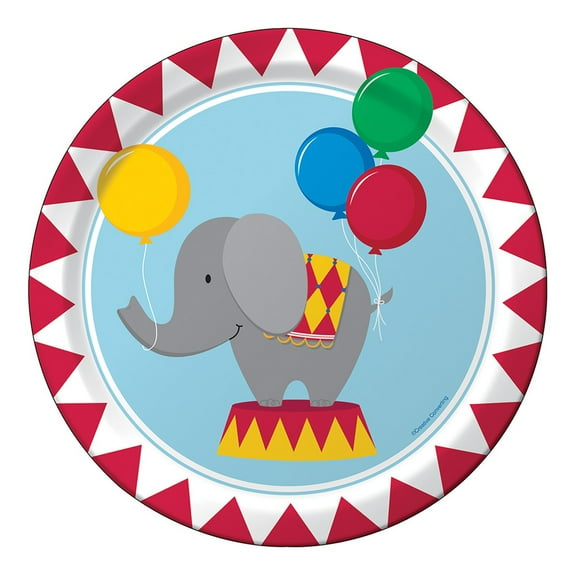 Circus Time 9Inches Luncheon Plates (8 Count)