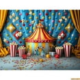 thumbnail image 1 of Circus Tt With Striped Canopy Photography Backdrops Balloons Birthday Party r Animal Clown Photo Studio Background SD-02, 1 of 5