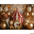 thumbnail image 1 of Circus Tt With Striped Canopy Popcorn Photography Backdrops Balloons Birthday Party r Animal Photo Studio Background SD-04, 1 of 5