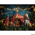 thumbnail image 1 of Circus Tt With Striped Canopy Popcorn Photography Backdrops Balloons Birthday Party r Animal Photo Studio Background SD-04, 1 of 5