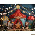 thumbnail image 1 of Circus Tt With Striped Canopy Popcorn Photography Backdrops Balloons Birthday Party r Animal Photo Studio Background SD-0, 1 of 5