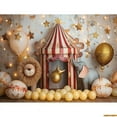 thumbnail image 1 of Circus Tt With Striped Canopy Popcorn Photography Backdrops Balloons Birthday Party r Animal Photo Studio Background SD-0, 1 of 5