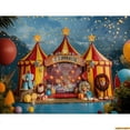 thumbnail image 1 of Circus Tt With Striped Canopy Popcorn Photography Backdrops Balloons Birthday Party r Animal Photo Studio Background SD-0, 1 of 5