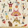 thumbnail image 1 of Ambesonne Circus Fabric by the Yard Upholstery, Retro Circus Firgures, 10 Yards, Multicolor, 1 of 4