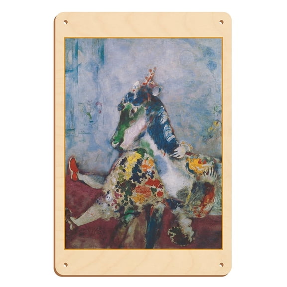 Circus - Vintage Abstract Art by Marc Chagall c.1927 - 8 x 12 inch Vintage Wood Art Sign