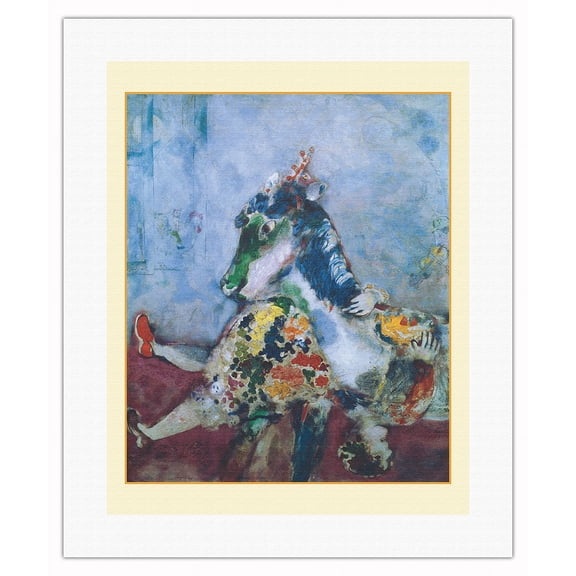 Circus - Vintage Abstract Art by Marc Chagall c.1927 - Fine Art Rolled Canvas Print (Unframed) 16in x 20in