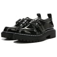 thumbnail image 1 of Circus by Sam Edelman Edelle Black Lugged-Sole Monk-Strap Slip On Loafers (BLACK, 8.5), 1 of 5
