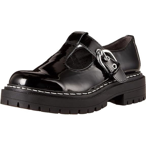 Circus by Sam Edelman Emelia Black Slip On Rounded Toe Chunky Heel Loafers (Black, 11)
