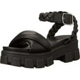 thumbnail image 1 of Circus by Sam Edelman Gayle Black Round Toe Ankle Strap Heel Platform Sandals (Black, 8.5), 1 of 6
