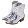 thumbnail image 1 of Circus by Sam Edelman Josephina Soft Silver Pointed Toe Heeled Western Booties (SOFT SILVER, 6), 1 of 5