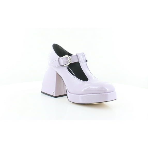 Circus by Sam Edelman Kay Orchid Buckle Ankle Strap Block Wedge Heel Pump Shoes (Orchid, 7.5)
